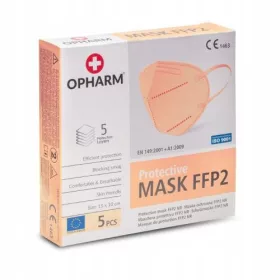  FFP2-SCHUTZMASKE FILTERMASKE PFIRSICH x5