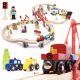  HOLZEISENBAHN-ZUG-MDF-Gleise + ZUBEHÖR 70 ELEMENTE
