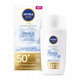    NIVEA SUN TRIPPLE PROTECT ULTRA-LEICHTES GESICHTSFLÜSSIGKEIT MIT SPF50+ FILTER 40 ML