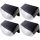  Cortina Solarlampe, schwarz, 5,3 cm, 4 Stk.