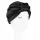  SATIN-TURBAN-SCHLAFMÜTZE, SCHWARZ