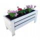  Blumentopf 43 cm x 20 x 20 cm aus weißem Holz