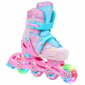  RAVEN Caramell verstellbare Rollschuhe 26–29 LED-Räder