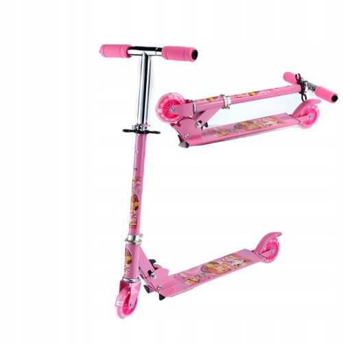  KINDER-ROLLER AUS METALL, ROSA, ZWEIRÄDLICH, GESCHENK