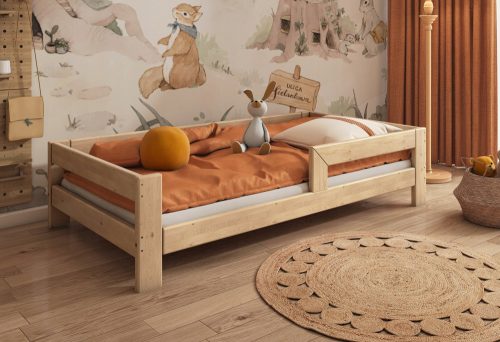  HOLZKINDERBETT 160x80 + SCHIENE + GESTELL