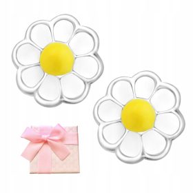   SILBERNE BLUMEN-OHRRINGE GÄNSEBLÜMCHEN-OHRRINGE FÜR EIN MÄDCHEN-Ohrstecker als GESCHENK
