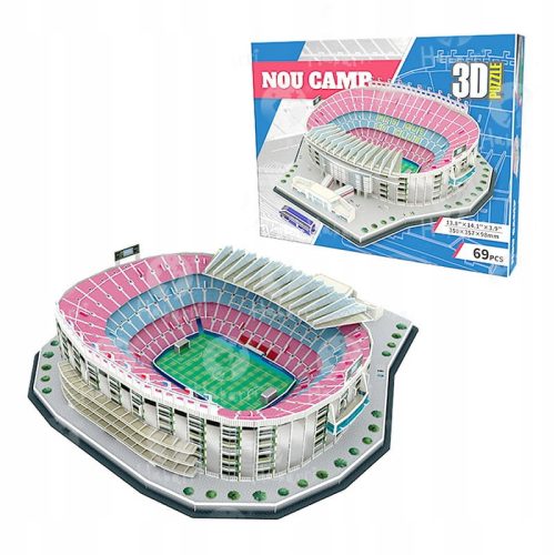  Fußballstadion - CAMP NOU - FC Barcelona - 3D-Puzzle 69 Teile