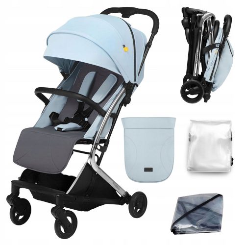  MIKKELI selbstfaltbarer leichter Kinderwagen + Regenschutz für den Kinderwagen