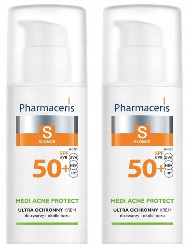 PHARMACERIS S MEDI ACNE PROTECT Ultra-Schutzcreme SPF50 für Gesicht und Augenbereich 50ml
