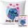  Lilo und Stitch Kissenbecher-Set, Disney-Märchen, Geschenk für ein Kind + Name