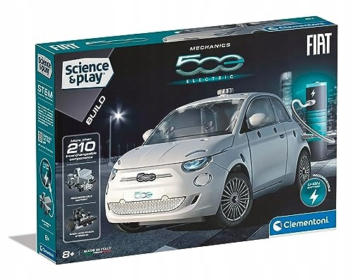  Clementoni 75085 Play Fiat 500, Elektroauto-Bauset, Mechanik, Wissenschaft