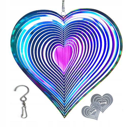 3D-Windspielornament aus Edelstahl
