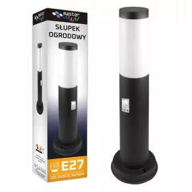  Runder Masterled E27-Lichtmast, 45 cm, schwarz