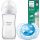  Philips Avent Natural Flasche SCY933/01 240 ml + Philips Avent Schnuller kieferorthopädisches Silikon 6 m +