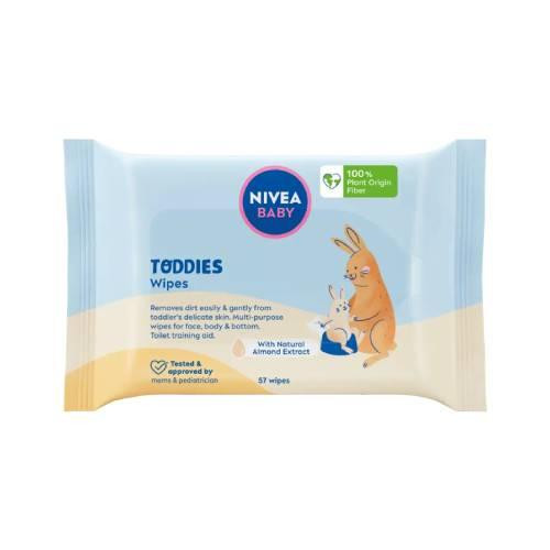 NIVEA BABY Toddies Feuchttücher, biologisch abbaubar, 57 Stk.