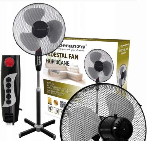  Esperanza HURRICANE Bodenventilator schwarz