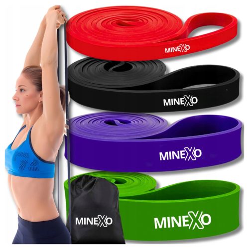  SET MIT 4 WIDERSTANDSLEITUNGEN FÜR PULL-UP-ÜBUNGEN, POWER-BAND-TRAININGSBÄNDER