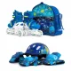  Set aus verstellbaren LED-Rollschuhen + Protektoren + Helm 26-29 Combo Monster