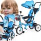  BE-ACTIVE.PL Dreirad Fahrrad 3-in-1 drehbares Kinderdreirad Schwarz, Blau