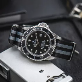  NATO-Uhrenarmband 22 mm - Strap Room - SCHWARZ-GRAU