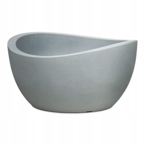  Scheurich Blumentopf 39 cm x 39 x 21 cm Kunststoff in den Farben Grau und Silber