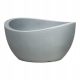  Scheurich Blumentopf 39 cm x 39 x 21 cm Kunststoff in den Farben Grau und Silber