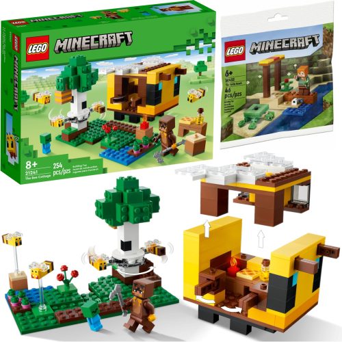  LEGO Minecraft 21241 Bienenstock + LEGO Minecraft 30432 Turtle Beach