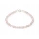  Natürliches ROSENQUARZ-Armband, Kugeln, 4 mm Facetten