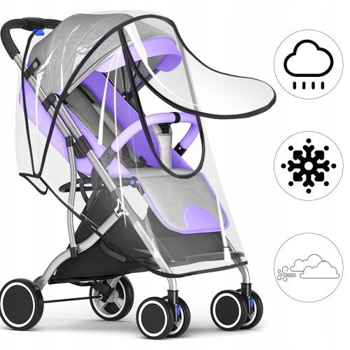  REGENDICHTE FOLIE FÜR EINEN KINDERWAGEN, UNIVERSAL, MIT FENSTER, WASSERDICHT