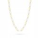  Vergoldete SILBERKETTE HALSKETTE pr. 925 breite Ellipsen-Links