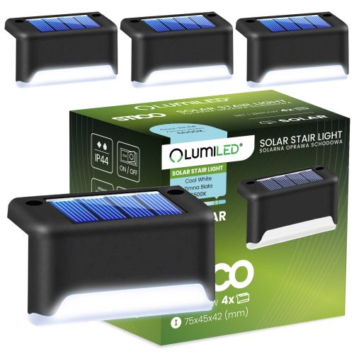  Lumiled Solarlampe, schwarz, 4,5 cm, 4 Stk.