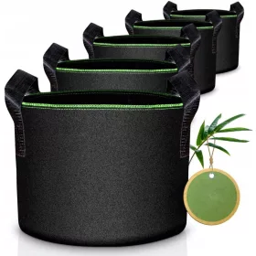    T4U Blumentopf 30 cm x 30 x 25 cm Durchmesser 34 cm schwarzer Filz