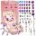  Violettes Schmuckset, Perlenset, 68 Elemente, Kreativset