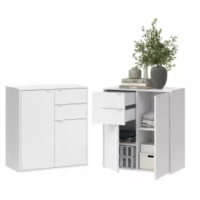  SaraMeble COCO Kommode 75 x 35 x 80 cm weiß