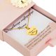  Goldkette für Mutter – Herz mit Gravur „Ich liebe dich Mama“, Edelstahl