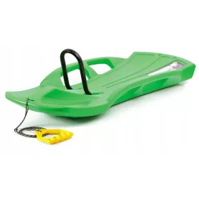    PROSPERPLAST SNOW TRAIN CNTROL Große Schlittenrutsche mit Kabel und grüner Bremse
