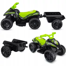  QUAD MINI MIT KINDERANHÄNGER, GRÜNE SPULENBATTERIE