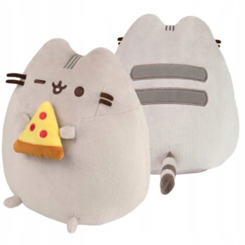  PLÜSCH MASKOTTCHEN KATZE PUSHEEN KITTY SPIELZEUG mit PIZZA 20 CM