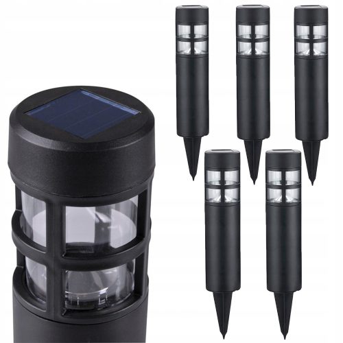  Einbau-Solarleuchte NNLED schwarz 38,5 cm 6 Stk.