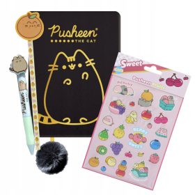    Notizbuch A5 St. Majewski Pusheen schwarz, Gelb- und Goldtöne