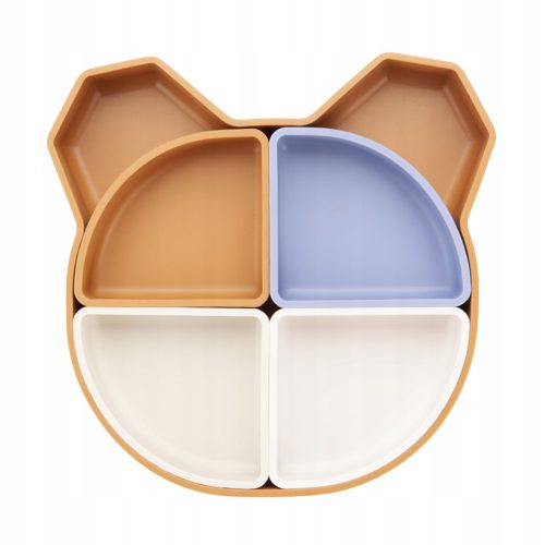  Silikonschale mit herausnehmbaren 4in1-Fächern in Form eines Teddybären