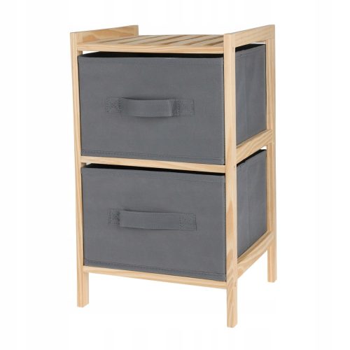  H&S Dekoration Badezimmerregal in Grautönen 25,4 x 27,5 x 46 cm