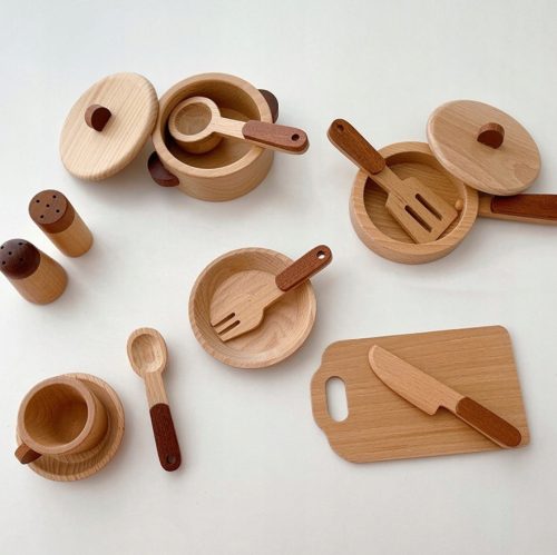 XXL Kienvy Holzspielzeug-Küchenset für Kinder