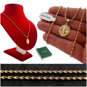    WUNDERSCHÖNE VERGOLDETE CHIRURGENSTAHLKETTE FÜR MUTTER, GROSSMUTTER + WIMMUNG