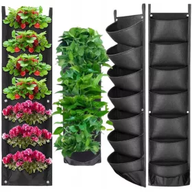    Blumentopf 100 cm x 30 x 100 cm, Durchmesser 30 cm, schwarzer Filz