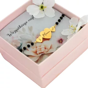    Armband für Mutter mit Herzgravur, Personalisierung von Buchstaben, als Geschenk aus Stahl