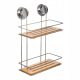  5fünf Simple Smart 174617 Badezimmerregal aus Metall, 2 Ebenen