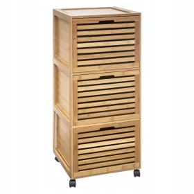    5fünf Simple Smart Sicela Kommode 41 x 41 x 91 cm dunkle Buche satiniert
