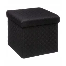  5fünf Simple Smart gepolsterter Pouf, schwarz