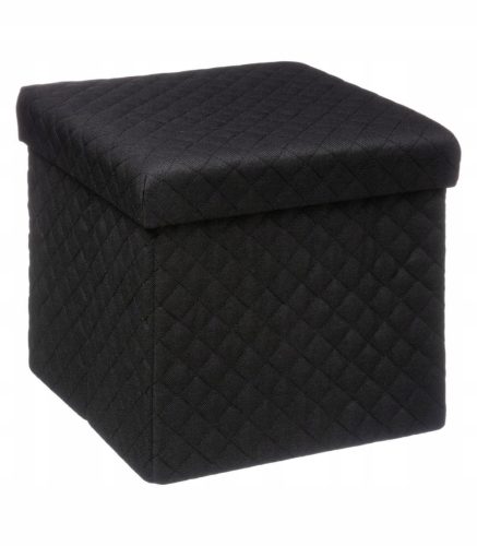  5fünf Simple Smart gepolsterter Pouf, schwarz